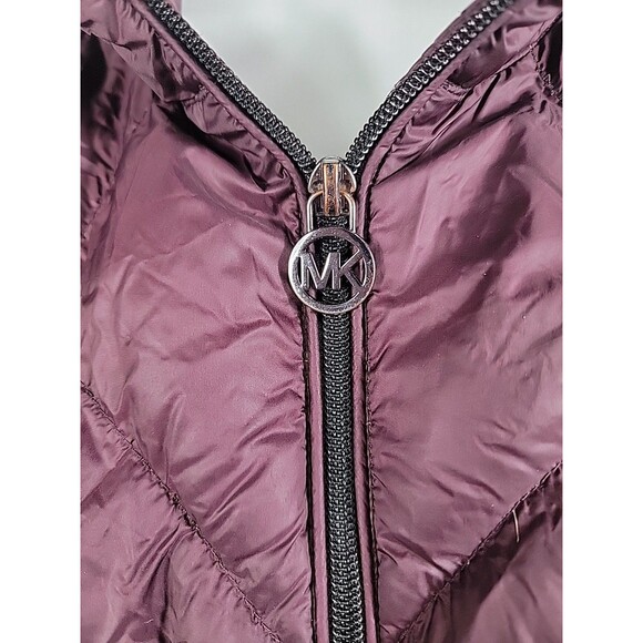Michael Kors Jacket Womens OX Burgundy Packable Down Puffer jacket - Picture 2 of 9
